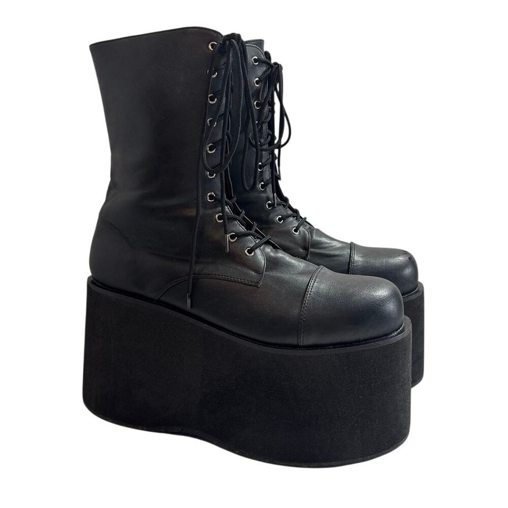 Funtasma Monster-10 Men Platform Boots Frankenstein Costume Goth Black Size 10